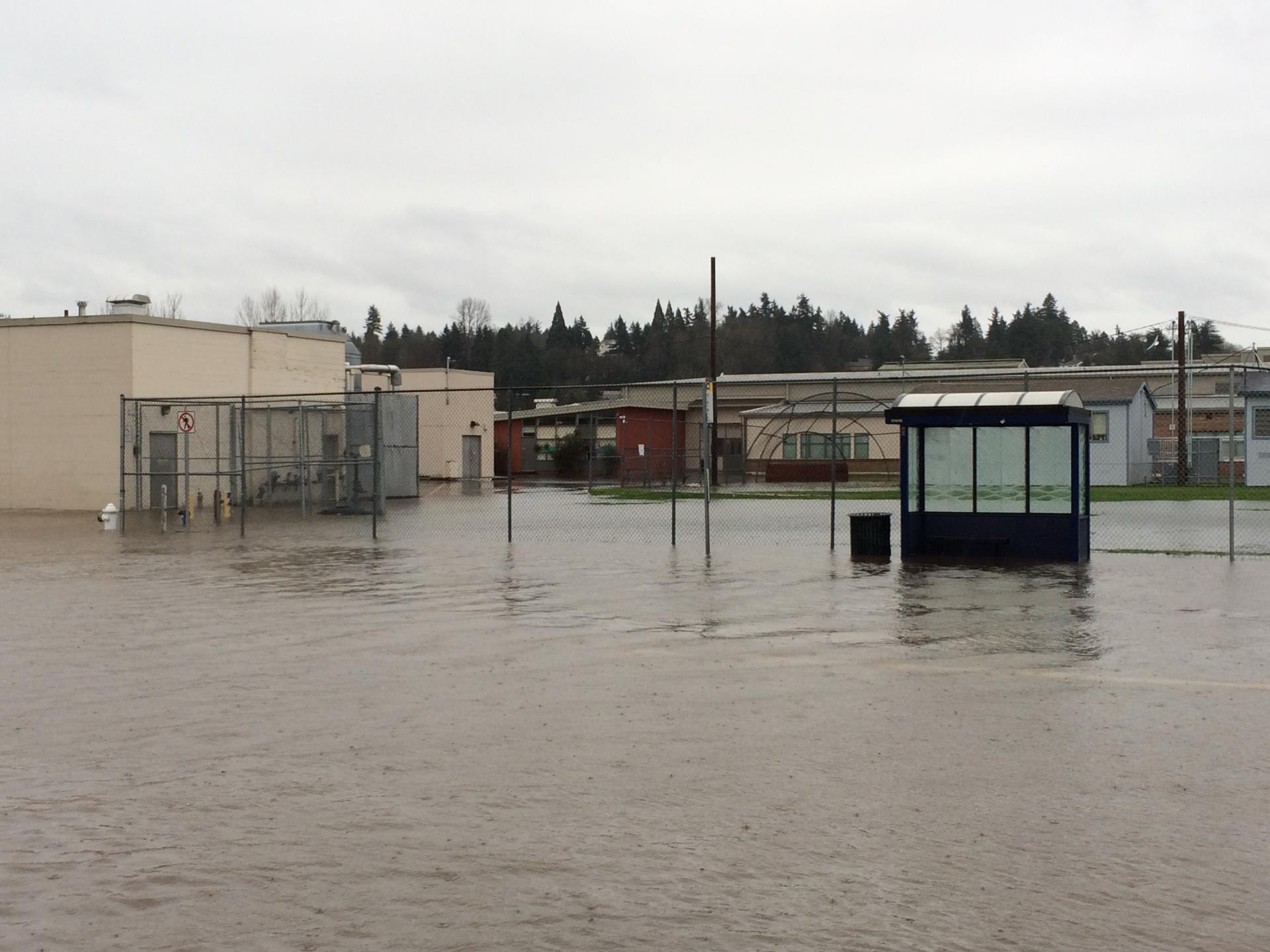 Flooding on James Near Mill Creek Elementary 