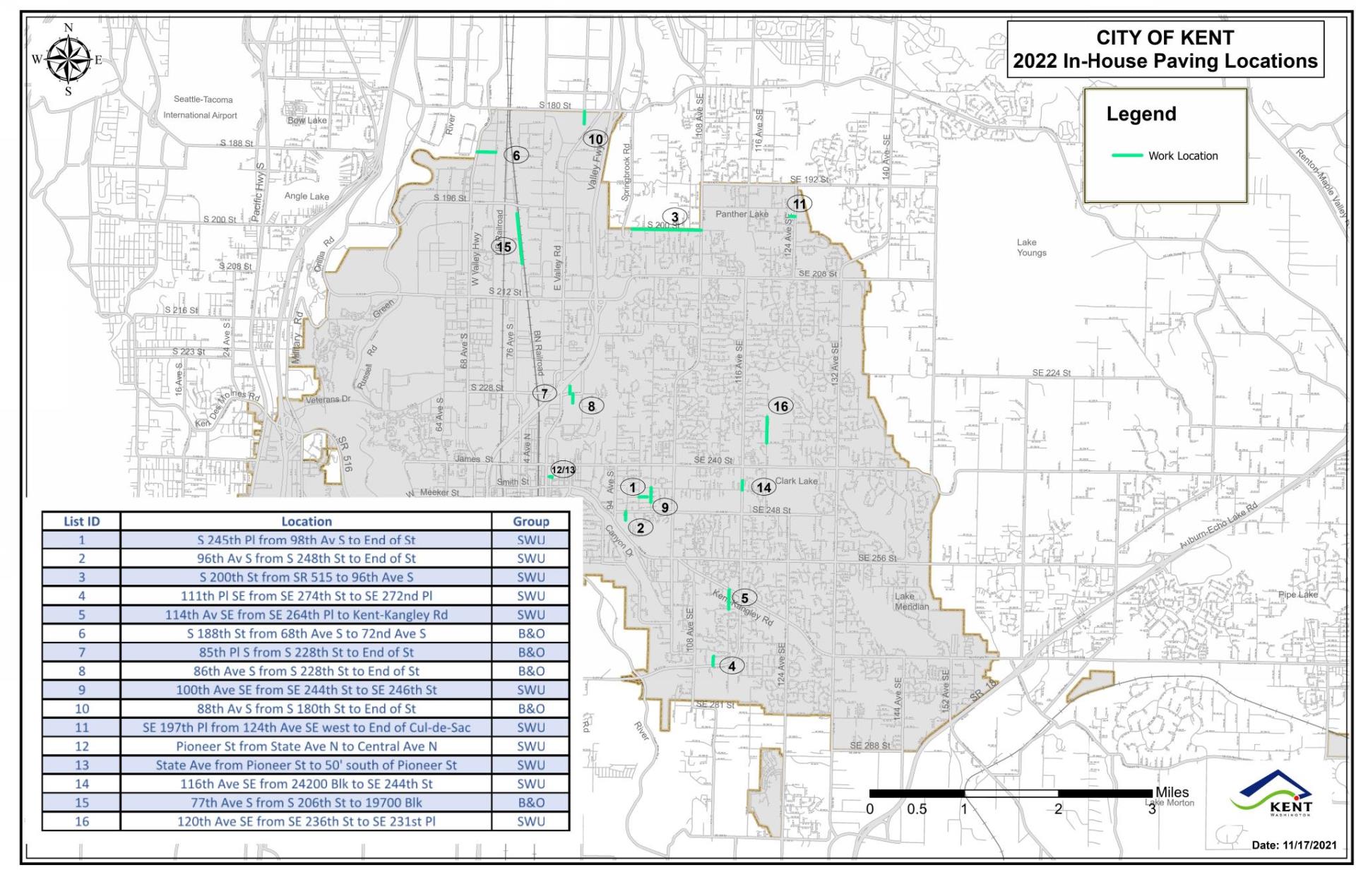 2022 In House Paving Map