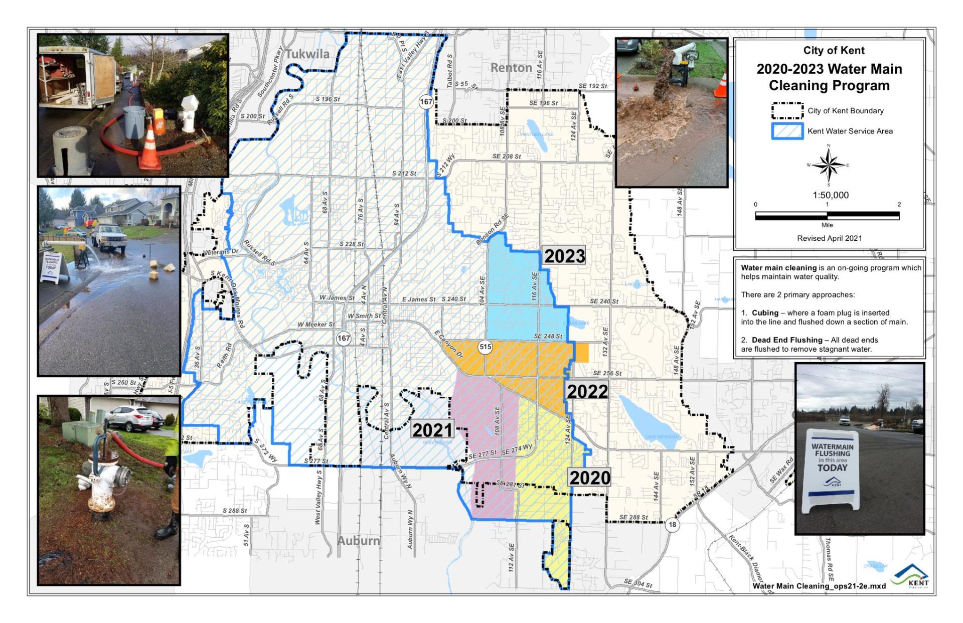 Water Main Cleaning Map