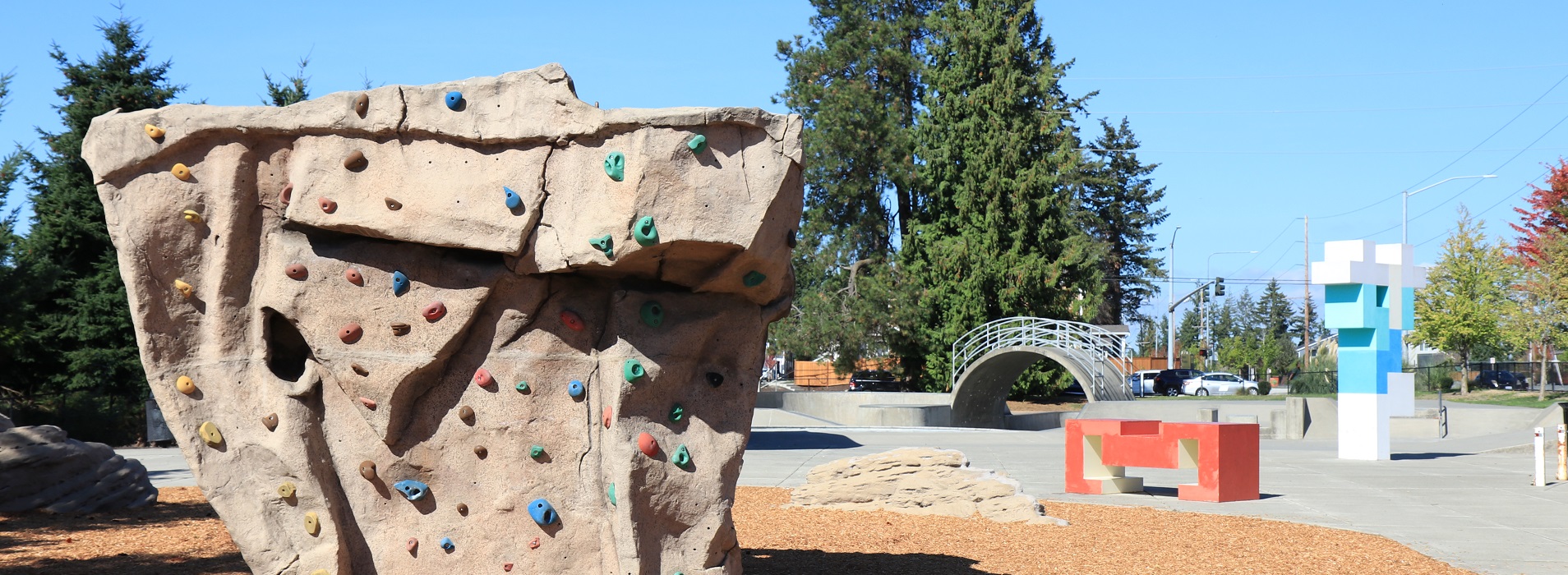 Climbing Boulder with hand-holds