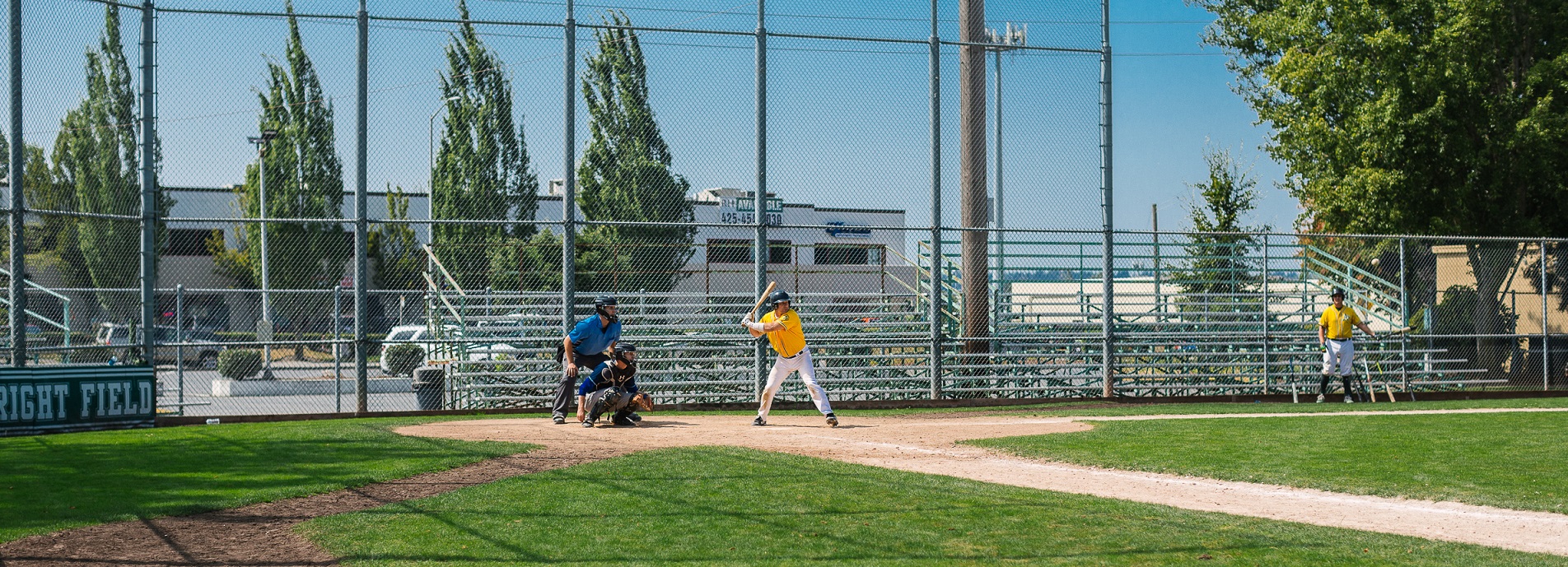 batter at Home plate waiting for pitch