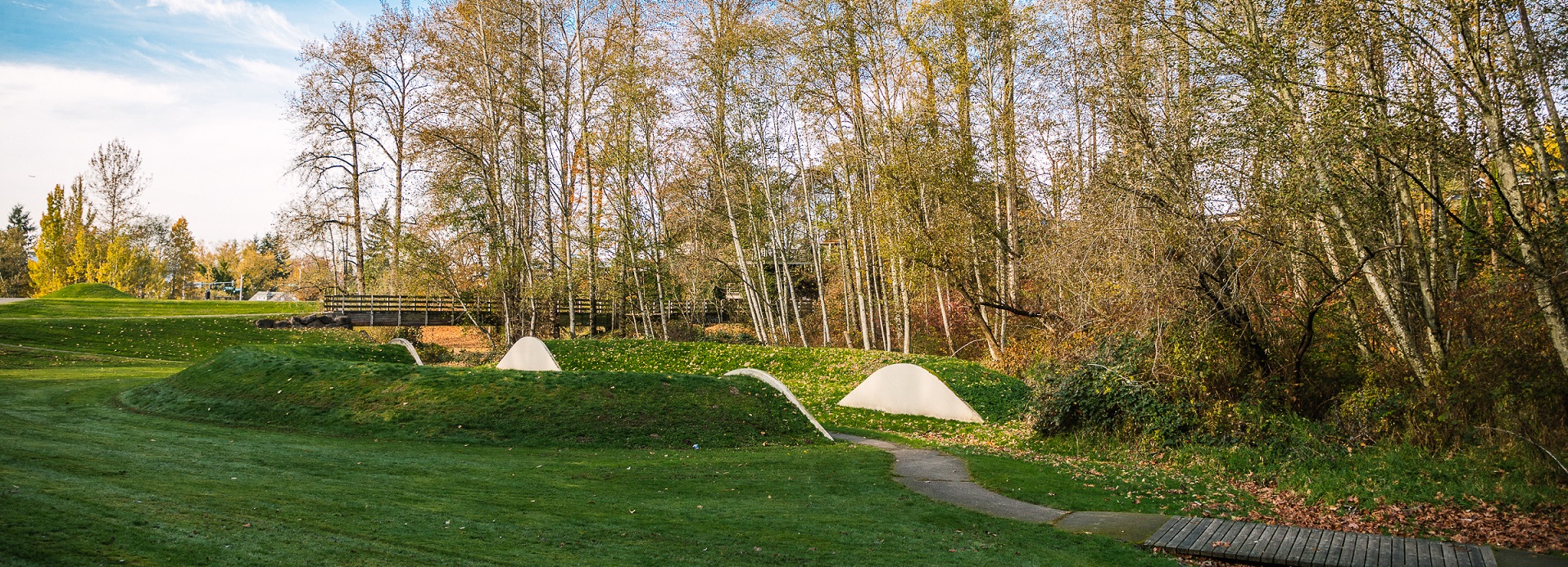 An earthwork landform created by Bauhaus artist Herbert Bayer