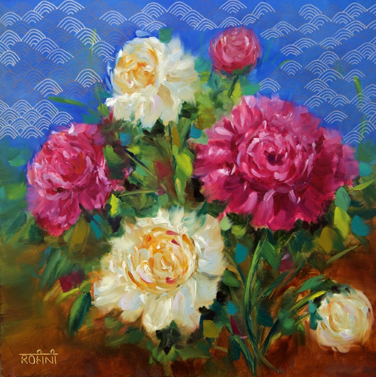 Rohini Mathur - Oceanside Wind Peonies (Medium)