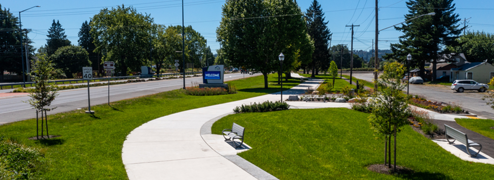 Willis Street Greenbelt walking trails and greenery